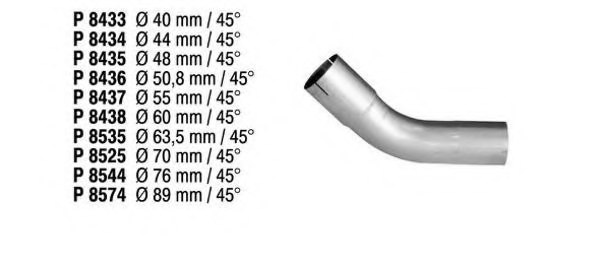 FENNO P8535 Exhaust Pipe, universal